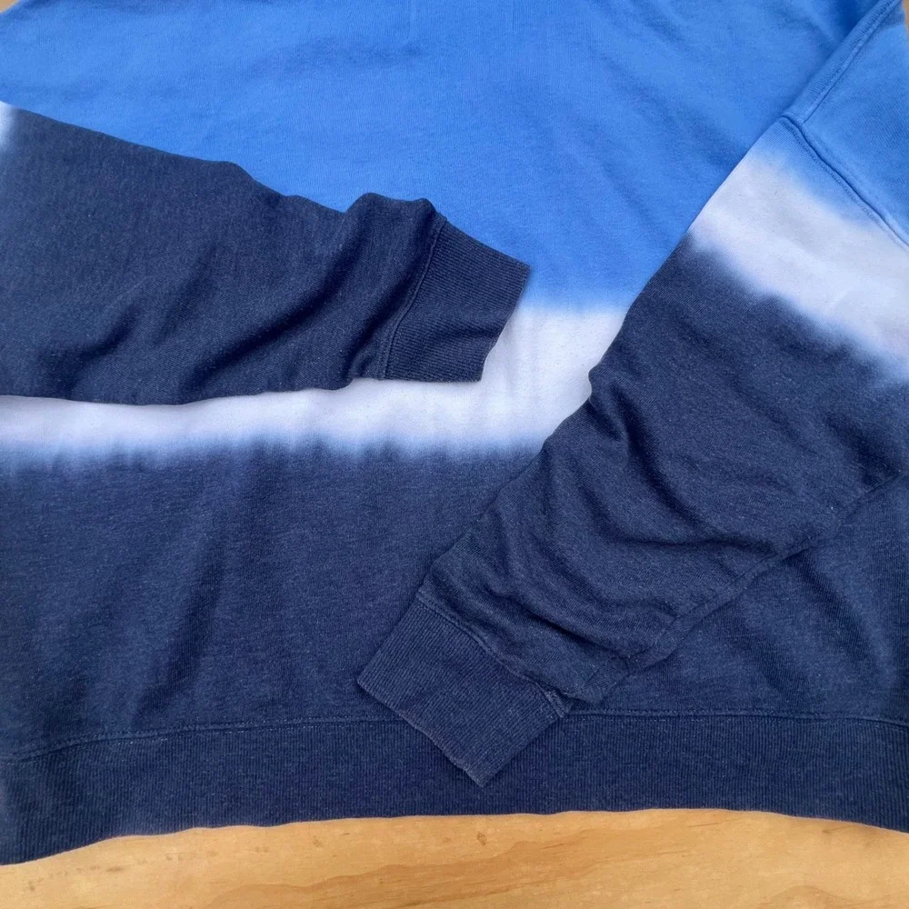 Gap Kids Blue Tie Dye Logo Pullover Hoodie Sweatshirt Boys Size XL 12-14